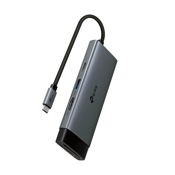 USTL-UH7021C TP-Link UH7021C USB Type-C 7-in-1 Hub,  4K@60Hz HDMI, SD & microSD UHS-I, 100W Power Delivery, 3× USB-A Data Ports.