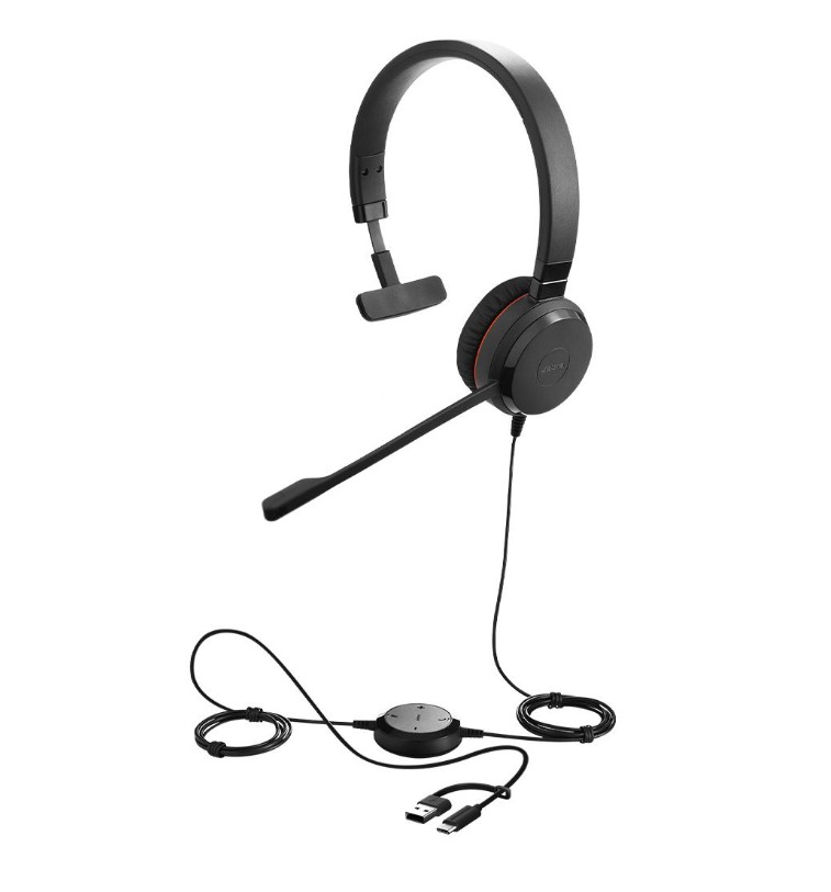 [SPJ-E-30II-M-MS-CA] SPJ-E-30II-M-MS-CA Jabra Evolve 30 II, USB C/A Mono MS Headset, Great calls and music, Plug-and-play connectivity, Manage calls easily, Flexible connectivity via 3.5 mm