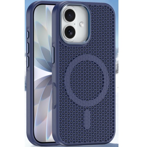 MPA-C3MA170DB USP Apple iPhone 17 (6.3') Armor 3D Mesh Case with MagSafe Dark Blue- Fragiile Surface, TPU Bumper, Drop Resistance, 5 Years Warranty