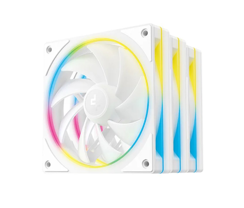 CFD-FL12-SE-3P-WH DeepCool FL12 SE WH 3 Pack 120mm Performance ARGB Fans , Hydro Bearing 120×120×25 mm(L×W×H)