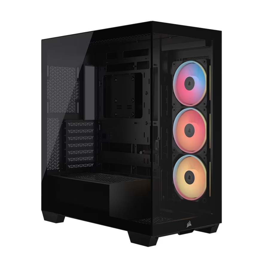 [CAC-3500XLX-R-RGB-BK] CAC-3500XLX-R-RGB-BK Corsair 3500X LX-R RGB iCUE LINK Mid-Tower PC Case - Black, E-ATX, Side 360mm Rad, Glass Panels, USB-C, RS ARGB Fans, 425mm GPU, iCUE LINK Ready