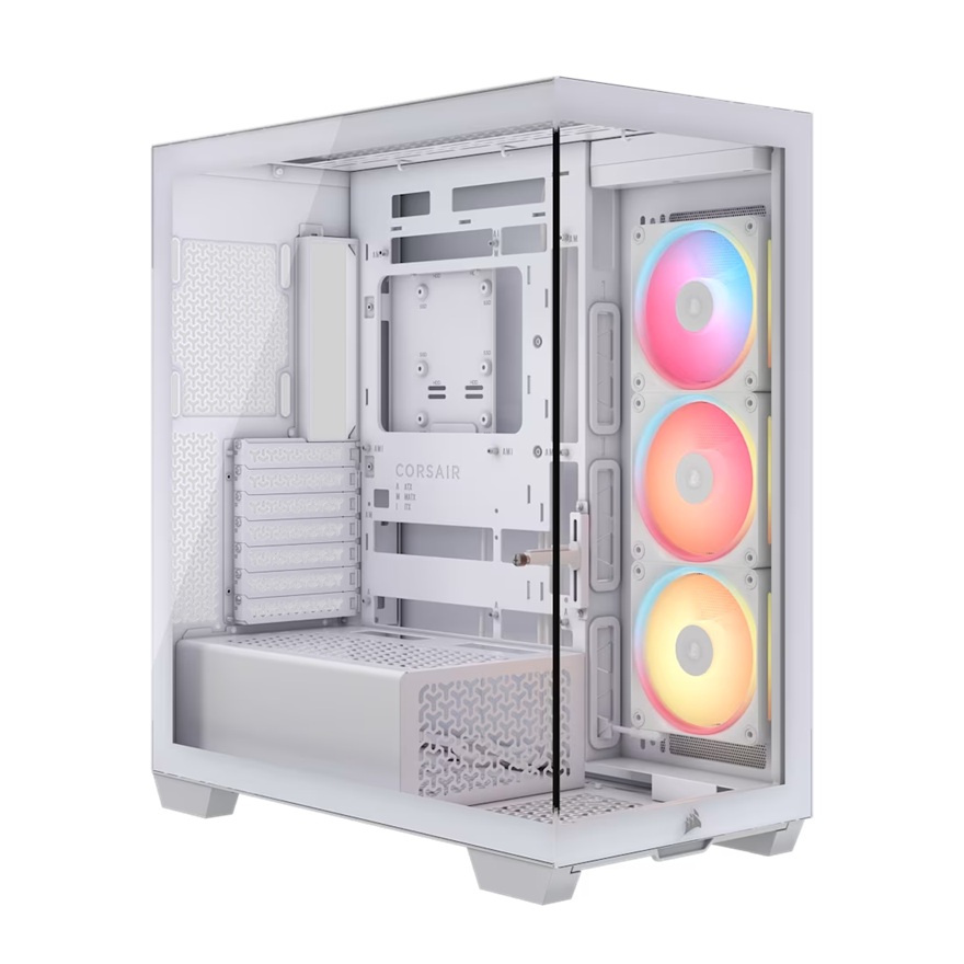 [CAC-3500XLX-R-RGB-WH] CAC-3500XLX-R-RGB-WH Corsair 3500X LX-R RGB iCUE LINK Mid-Tower PC Case - White, E-ATX, Side 360mm Rad, Glass Panels, USB-C, RS ARGB Fans, 425mm GPU, iCUE LINK Ready