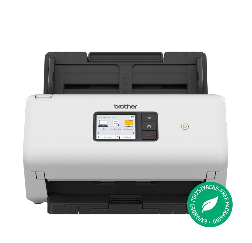 SCB-ADS-3350W Brother ADS-3350W  ADVANCED DOCUMENT SCANNER (40PPM) network scanner, w/ 7.1cm touchscreen LCD & WiFi (2.4G)