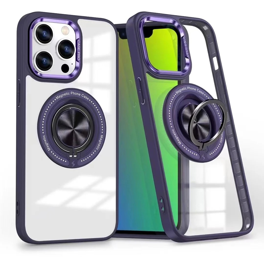 MPA-6976552043847 USP Apple iPhone 17 Pro (6.3') MagSafe Case with Ring Holder Purple -  Silicone Bumper, Drop Resistance, Scratch Protection, Durable, 5 Years Warranty