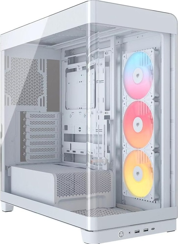 [CAC-4500XRSARGB-WH] CAC-4500XRSARGB-WH Corsair FRAME 4500X RS-R ARGB Panoramic Glass Mid-Tower PC Case White: 460mm GPU, 185mm CPU cooler, ARGB, USB 3.1, E-ATX support, smart cable routing