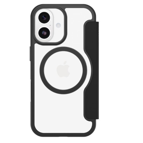 MPA-77-98586 OtterBox React Folio MagSafe Apple iPhone 17 (6.3') Case Black Crystal (Clear/Black) - (77-98586), DROP+ Military Standard, 7 Years Warranty