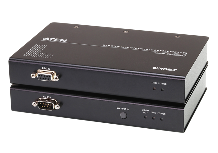 KVA-CE920-ATA-U Aten 4K DisplayPort HDBaseT 2.0 KVM Extender with RS232, Ethernet extension, Long Reach mode extends up to 1920 x 1080 @ 150m, can mix CE920 T/R with