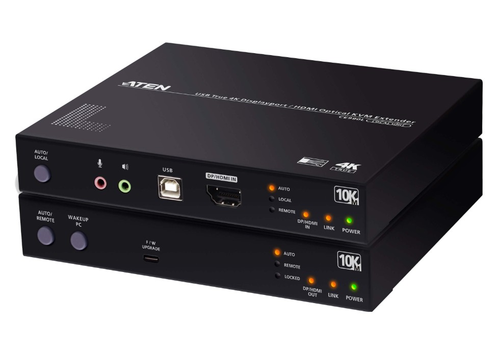 KVA-CE990-AT-U Aten USB True 4K DisplayPort/HDMI Optical KVM Extender (True 4K @ 10 km)