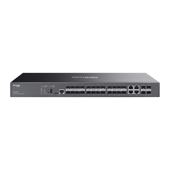 NWTL-SG5428XF TP-Link SG5428XF Omada Campus 24-Port SFP Stackable Lite L3 Managed Switch with 4× 10G Slots