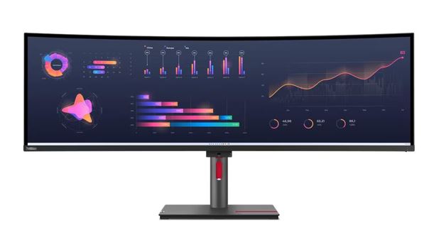 MNLEN-P49W30 LENOVO ThinkVision P49W-30 49' Dual QHD Curve Monitor IPS 5120x1440 32:9 Height Adjustable Tilt Swivel DP HDMI TBT4 USB-C Hub USB-B LAN Audio VESA 3yr