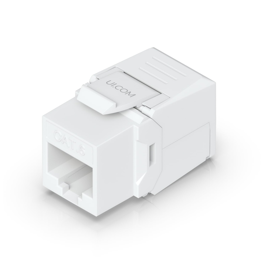 NHU-U-K-JACK-C6 Ubiquiti Cat6 Keystone Jack, 12-Pack, White, Toolless Keystone For Terminating A Cat6 Ethernet Jack Without The Use Of A Punch-Down Or Crimping Tool