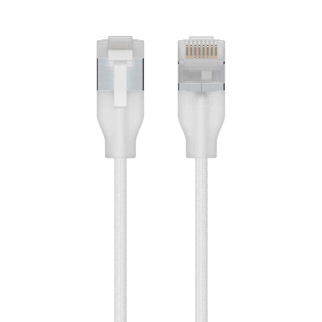 NHU-PATCH-EL-C6A-3M-W Ubiquiti UniFi Premium Patch Cable, 3M, White,Ultra-Thin Braided Patch Cable, Designed Optimized 10 GbE Networking