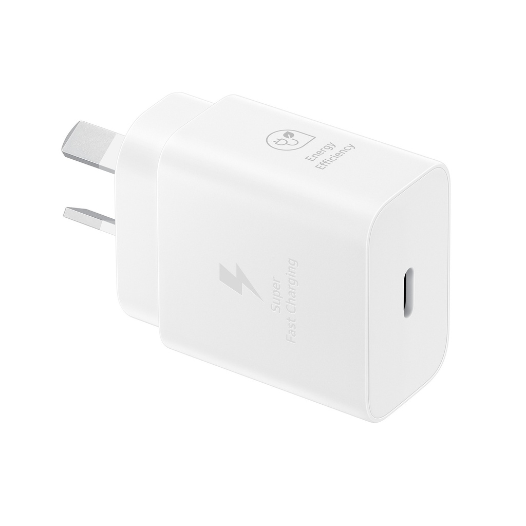 MPA-EP-T2510NWEGAU Samsung 25W GaN USB-C Fast Wall Charger - White(EP-T2510NWEGAU), 1x USB-C, Supports up to 25W, Compact & Travel-Ready, 1 Year Warranty