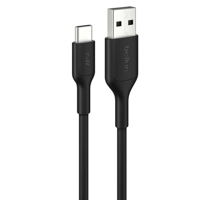 MPA-CAB021FQ1MBK Belkin BoostCharge USB-C to USB-A Cable (1M) - Black (CAB021fq1MBK), 3A/15W, 480Mbps, 300K+ Bends, Apple, Samsung, USB-IF Certified, 2 Years Warranty