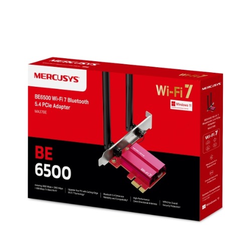 [NWMS-MA37BE] NWMS-MA37BE Mercusys BE6500 Wi-Fi 7 Bluetooth 5.4 PCIe Adapter (MA37BE)
