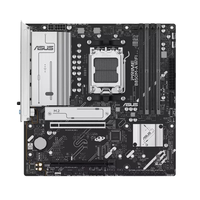 MBA-B850M-A-WFII-CSM ASUS AMD PRIME B850M-A WIFI-CSM (AM5) mATX Motherboard, DDR5 256GB, 1x PCIe 5.0 x16, 3x M.2 slots, 4x SATA, Wi-Fi 6E, 2.5Gb LAN, 1x HDMI, 2x DP