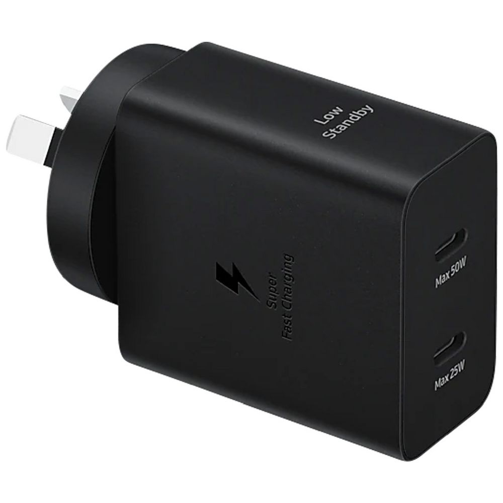 MPA-EP-T5020XBEGAU Samsung 50W Duo Power Adapter with USB-C to C Cable (1.8M) - Black(EP-T5020XBEGAU), 2xUSB-C, Multi Device Compatibility, 6 Months Warranty