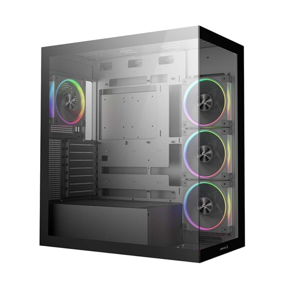 [CAD-CG580-4F-V2] CAD-CG580-4F-V2 DeepCool CG580 4F v2 Panoramic ATX Mid-Tower Case, 4 x Pre Installed Fans Single Chamber, Support Up to 2x 360mm Radiators, Front 2x USB3.0