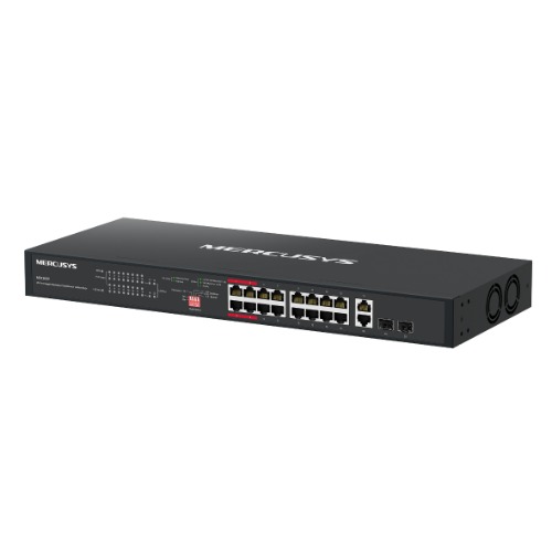 NWMS-MS120GP Mercusys MS120GP 20-Port Gigabit Rackmount Switch with 16-Port PoE+