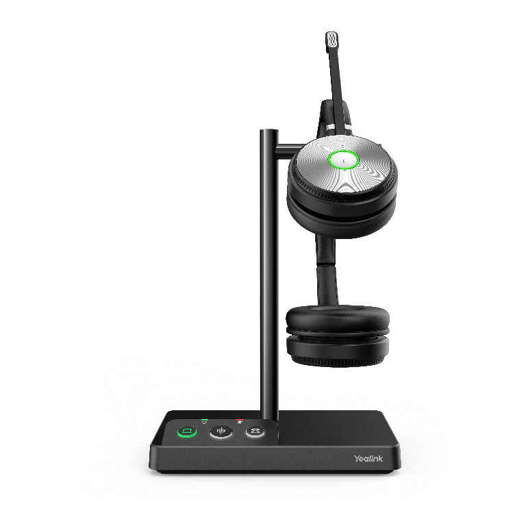 Yealink WH62 Dual UC DECT Wireless Headset, Busylight On Headset, Leather Ear Cushions, Microsoft Teams  UC Certified,Noise Killer, HD voice, 2Mics