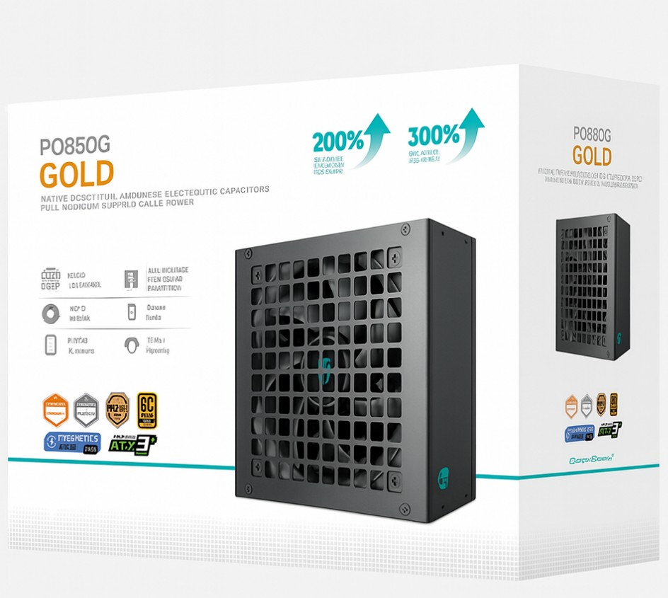 [PSD-PQ850G-GS] PSD-PQ850G-GS DeepCool PQ850G 850W Gamer Storm 80+ Gold/Cybenetics Fully Modular ATX Power Supply 120mm Fan, Japanese Capacitors, DC to DC, ATX12V V3.1,