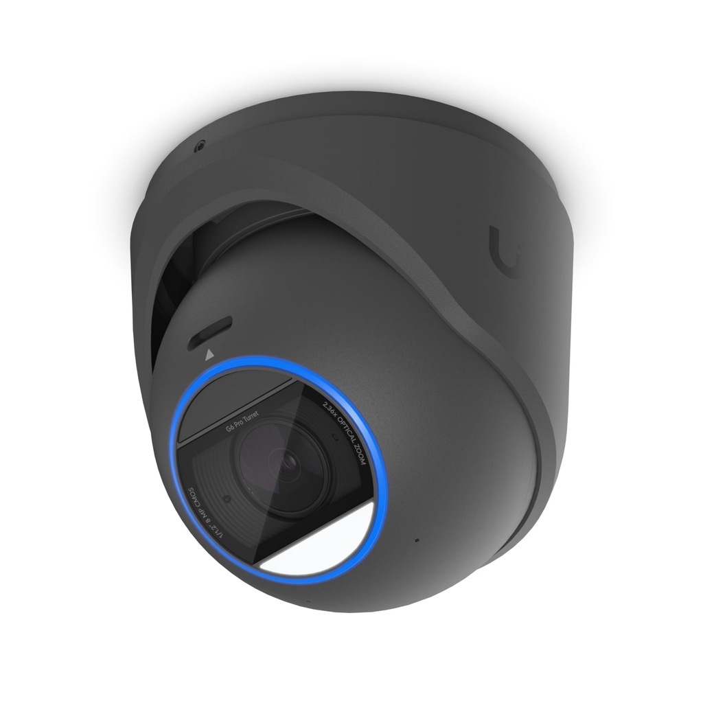 NHU-UVC-G6-PRO-TURRET-B Ubiquiti  G6 Pro Turret, Black, All-Weather Tamper-Resistant 4K PoE+Cam, AI Engine, 2.36x Optic Zoom,1/1.2'CMOS, Light Clarity,L-Range IR Night Vision