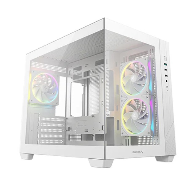 CAD-CG330-3F-W DeepCool CG330 3F WH M-ATX, Support BTF back-plug motherboard, USB3.0 x1,USB2.0 x2,Audio x1,Pre-installed with 3 PWM ARGB fans