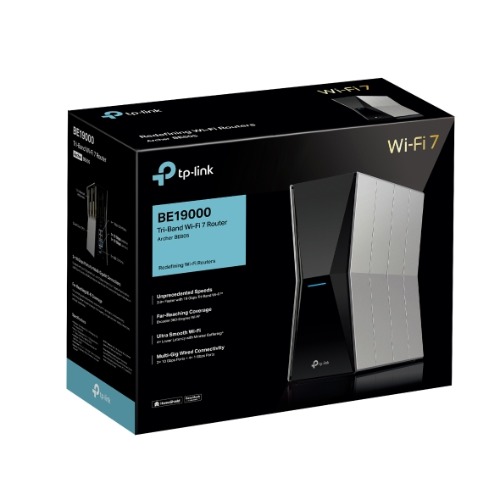 NWTL-ARCHERBE805 TP-Link Archer BE805 BE19000 Tri-Band Wi-Fi 7 Router (WIFI7) 1376 Mbps at 2.4 GHz + 5760 Mbps at 5 GHz + 11520 Mbps at 6 GHz, 8× Internal Antennas