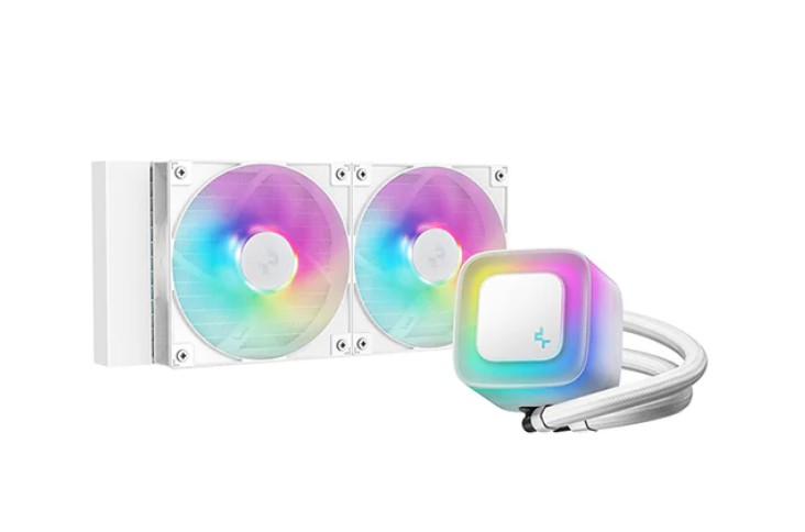 CFD-LE240-V2-WH DeepCool LE240 V2 Liquid Cooler 240mm 6th Gen Pump up to 3400 PWM, Hydro Bearing, IntelLGA1851/1700/1200/1151/1150/1155, AMDAM5/AM4
