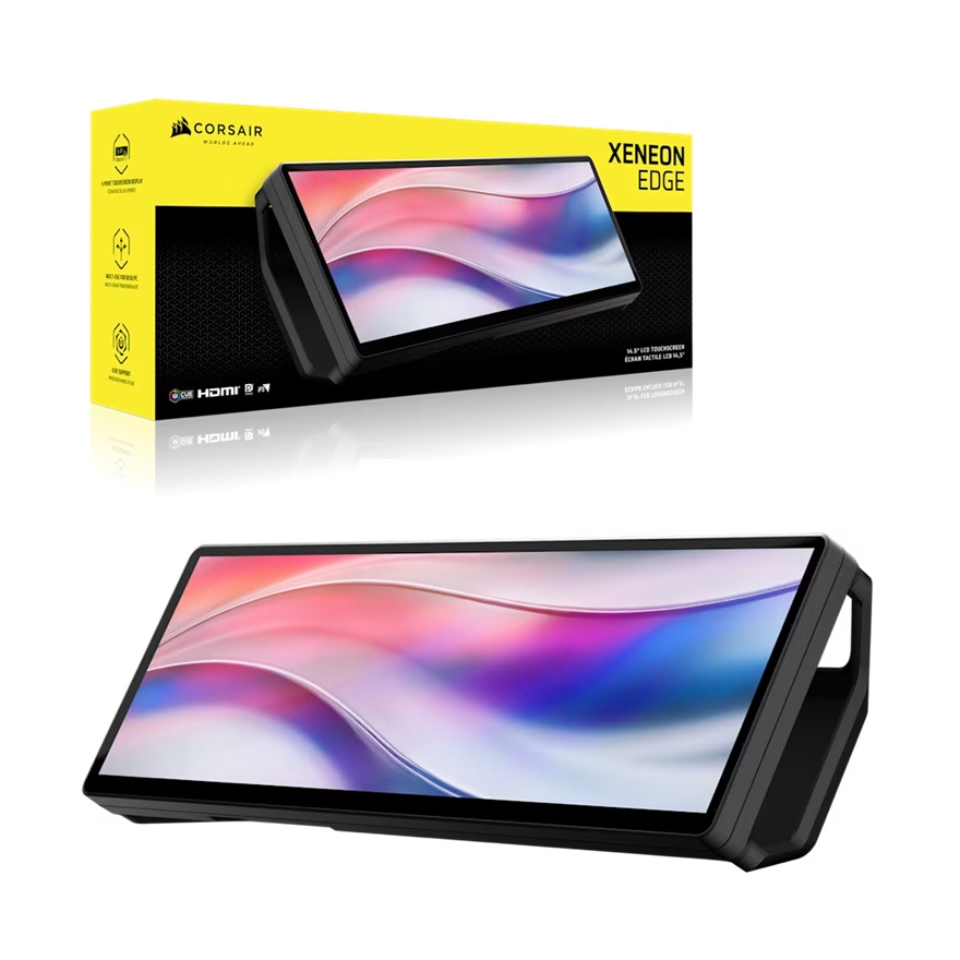 CAC-XENEONEDGELCD Corsair XENEON EDGE 14.5' LCD Touchscreen, 2560x720@60Hz, HDMI/USB-C, 5-point touch, magnetic mount, detachable stand, vertical/horizontal use