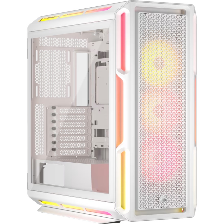 [CAC-CL5000T-RGB-WH] CAC-CL5000T-RGB-WH Corsair iCUE LINK 5000T LX RGB Mid-Tower High-Performance PC Case - White, ATX, 450mm GPU, 170mm CPUcooler, 360mm rad, 3x LX120 RGB, 1x USB-C 3.2 Gen2