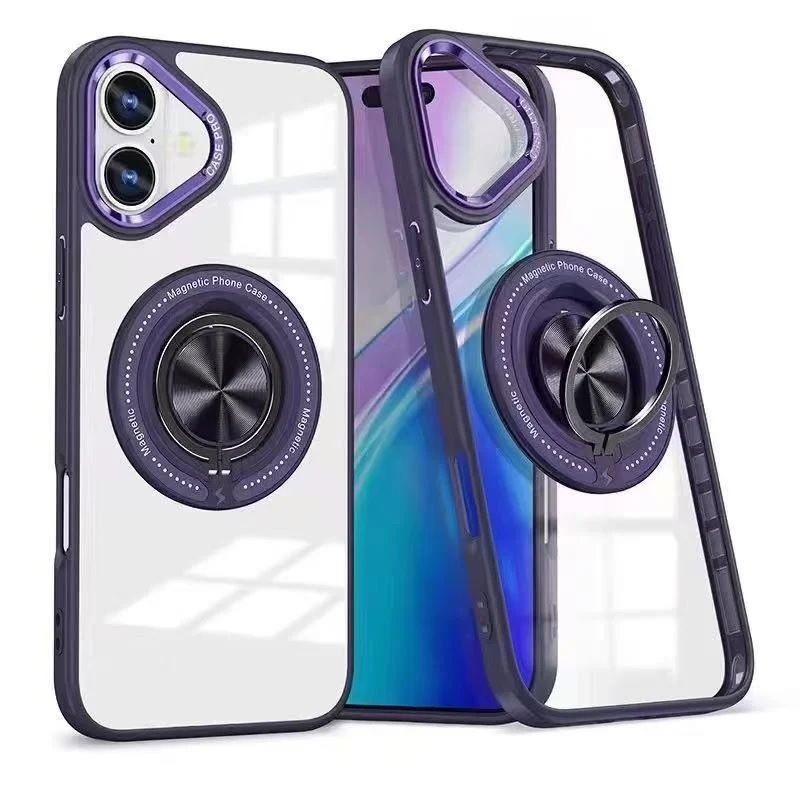 MPA-6976552043809 USP Apple iPhone 17 (6.3') MagSafe Case with Ring Holder Purple - Silicone Bumper, Drop Resistance, Scratch Protection, Durable, 5 Years Warranty