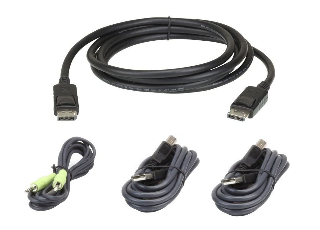 KVA-2L-7D02UDPX4 Aten 1.8m USB DisplayPort Secure KVM Cable Kit