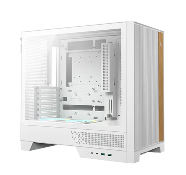 CAD-CL600-WH DeepCool CL600 WH High Airflow Compact ATX Case, Two Pre‑Installed Fans,Tempered Glass Side Panel, Clean Cable Management