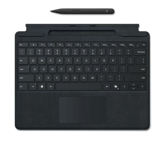 NAMS-8X6-00182 Microsoft Surface Pro 8/9/X/10/11/12 Business Signature Mechanical & Backlit Key Large Type cover Keyboard Black with Slim Pen