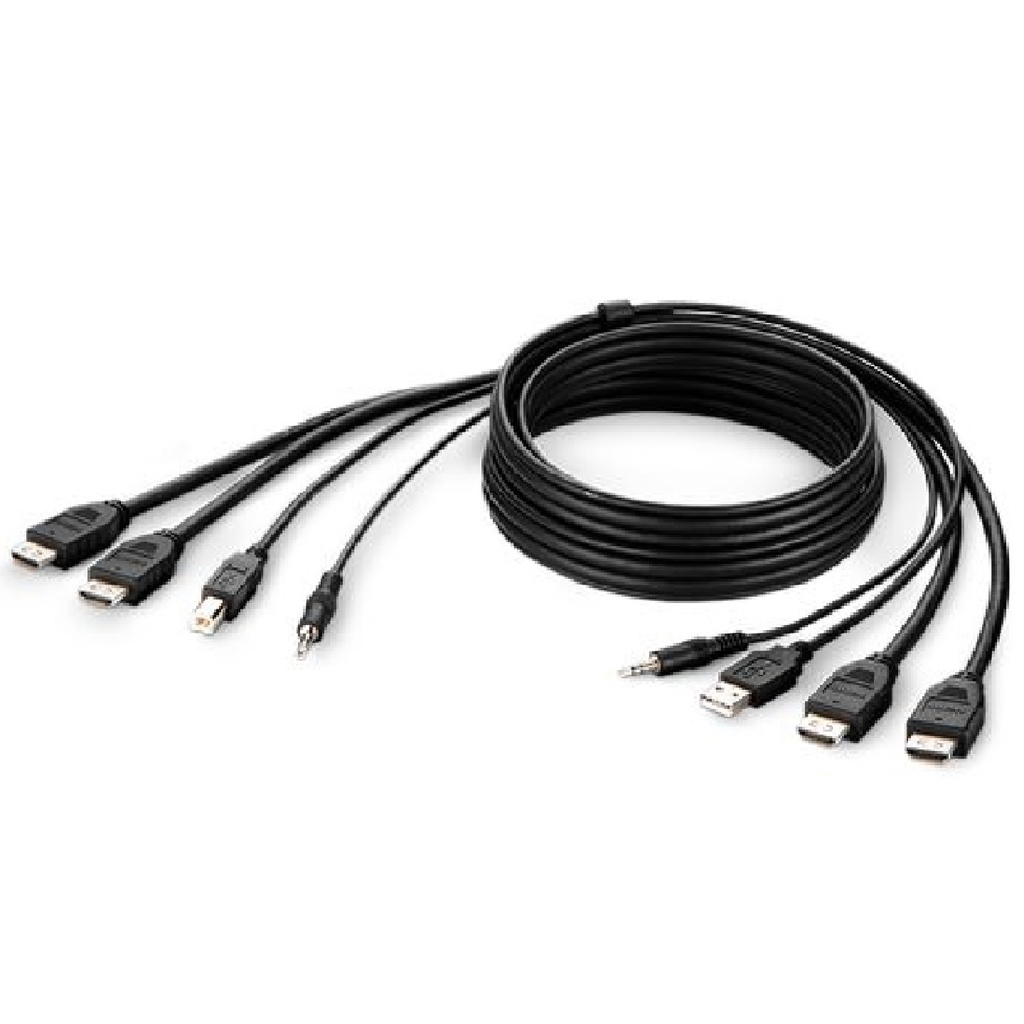 MPA-F1DN2CCBL-HH6T Belkin Cybersecurity and Secure KVM TAA AA DUAL HDMI/USB/AUD CBL, HDMI M/M; USB A/B,(1.8M) - Black(F1DN2CCBL-HH6T), 2 Years Warranty