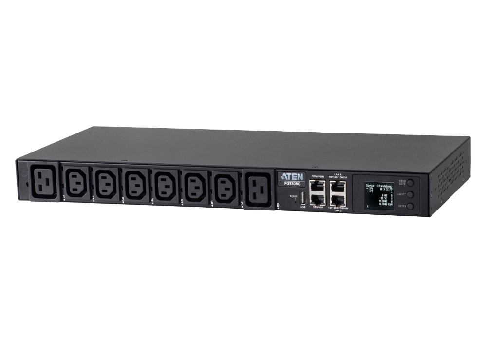KVA-PG5308G-AT Aten 30A/32A 8-Outlet 1U Metered eco PDU