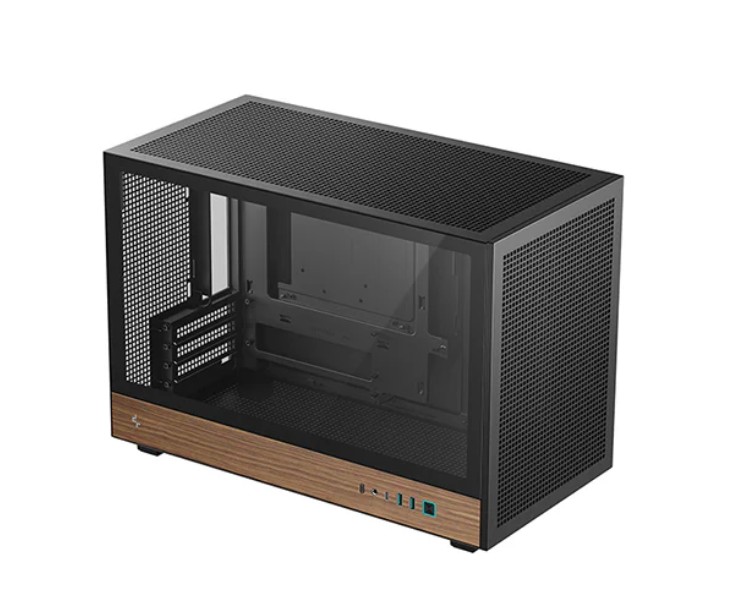 CAD-CH260-WOOD DeepCool CH260 Wood High Airflow Compact Micro-ATX Wood Grain Case.USB3.0×2、Gen2 Type-C x1、Audio/Mic×1