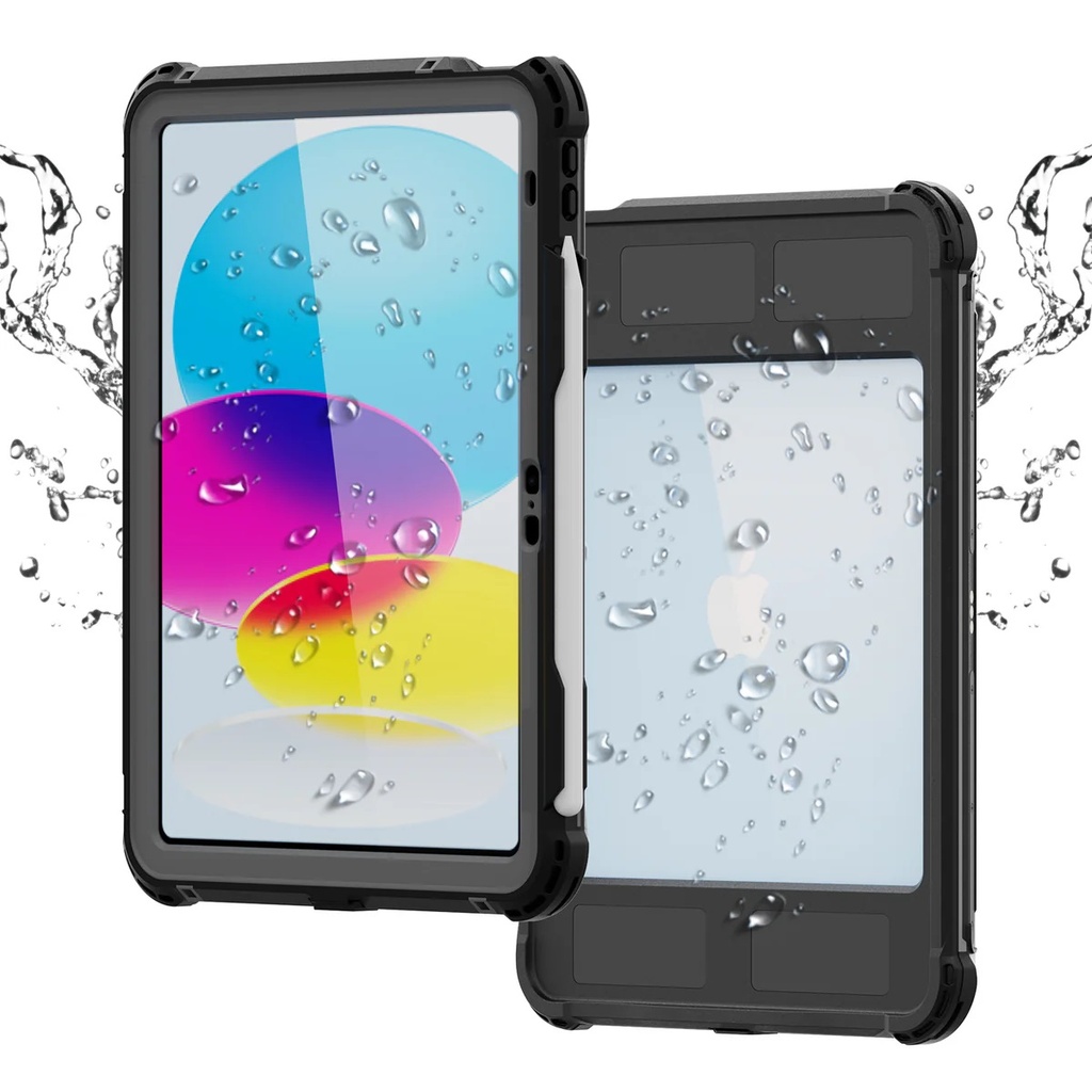 MPA-HDTWPAIR11 USP Apple iPad Air (11') (M2) (6th Gen) / iPad (10.9') (5th/4th Gen)WaterProof Case Black - IP68, Reliable & Durable, Drop Protection,5 Years Warranty