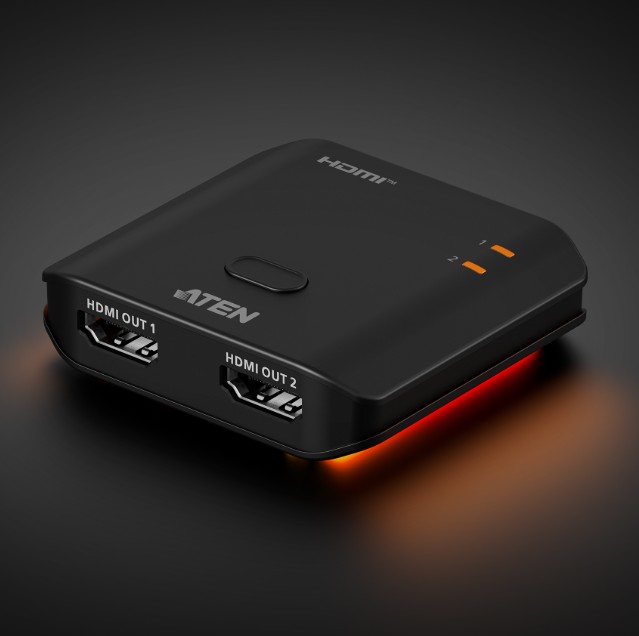 KVA-VS5812-AT Aten Essential 2-Port 8K HDMI Splitter, EDID Sync™, One HDMI source shares two 8K @ 60Hz / 4K @ 120Hz displays, LPCM 7.1, Dolby® & DTS-HD Master Audio