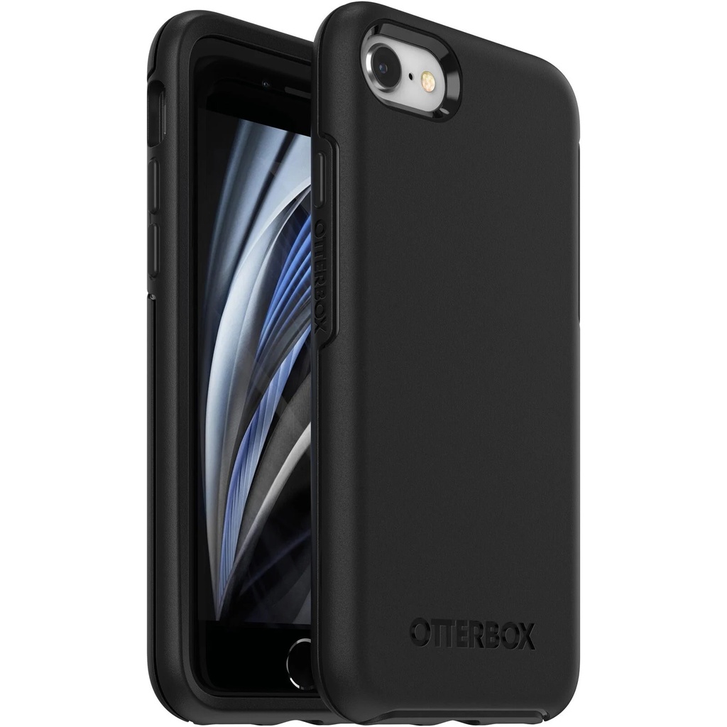 OtterBox Symmetry Apple iPhone SE (3rd  2nd Gen) and iPhone 8/7 Case Black - (77-56669), DROP+ 3X Military Standard, Raised Edges, 7 Years Warranty