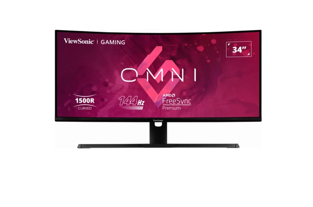 ViewSonic 34” Curved 3440x1440, 180Hz 1ms 1500R, HDR10, Adaptive Sync, 2x HDMI, 2x DP, Speaker, VESA 100, VX3418-2KPC Office Gaming Ultra Wide Monitor