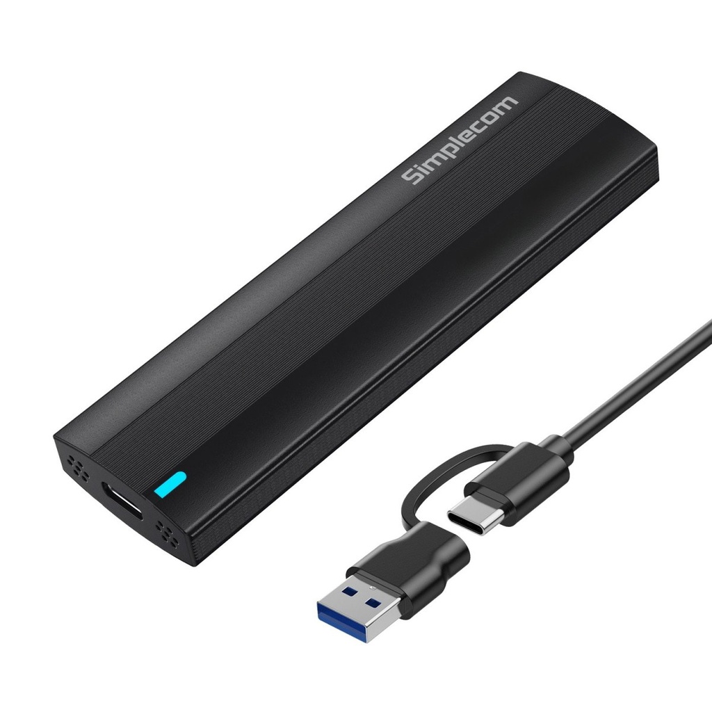 HXSI-SE517 Simplecom SE517 NVMe / SATA Dual Protocol M.2 SSD Tool-Free USB-C Enclosure USB 3.2 Gen 2 10Gbps