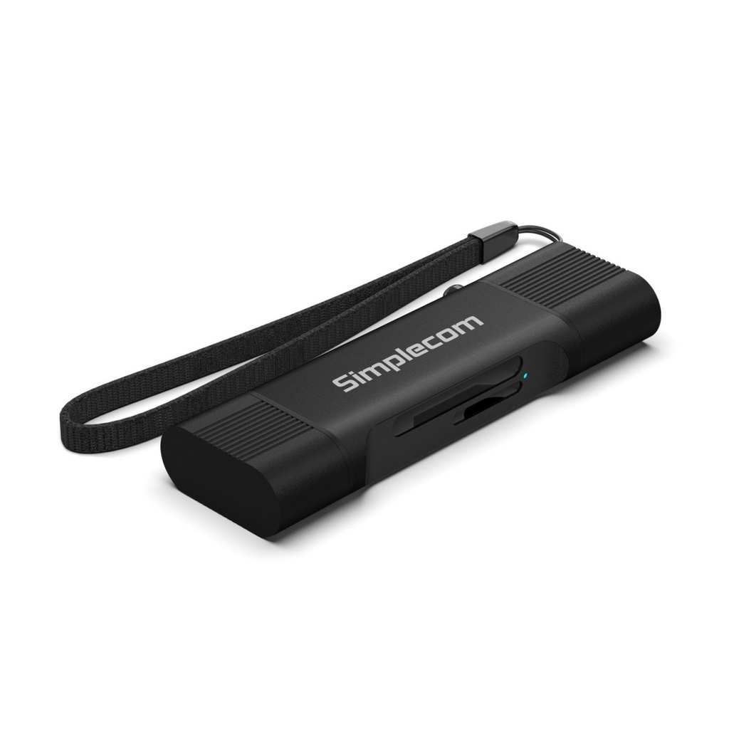 USSI-CR402B Simplecom CR402B SuperSpeed USB-C and USB-A Dual Slot Card Reader for SD MicroSD USB 3.2 Gen 1