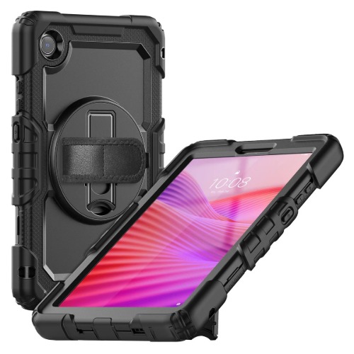 MPA-HDTA11A9 USP Rugged Samsung Galaxy A11/ Tab A9 (8.7') Case Black - Built-in-Kickstand, Hand & Shoulder Strap, DropProof,5 Years Warranty