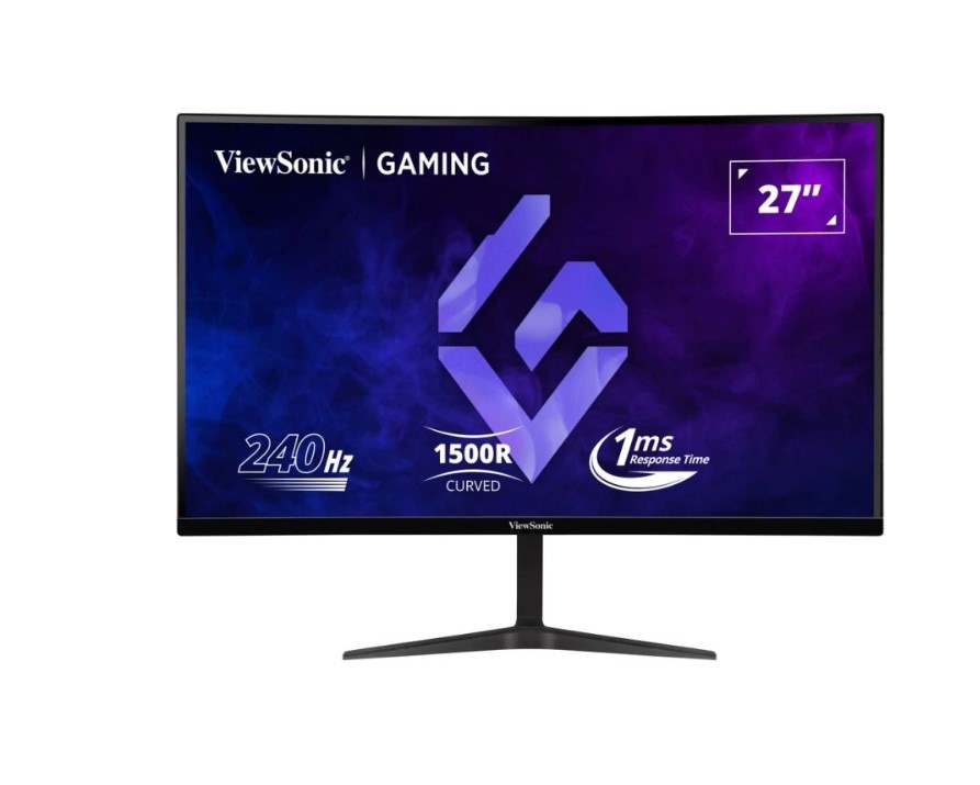 ViewSonic 27" Curved 240Hz 1ms FHD Ultra Smooth 1500R Adaptive - AMD Free Sync Premium, VX2719-PC-MHD Gaming Monitor