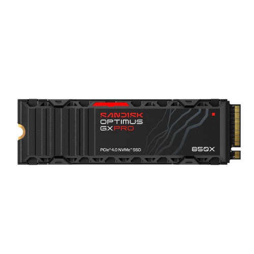 HBSD-SDSP81200TAH-000E0 SANDISK Optimus™ GX PRO 850X PCIe® 4.0 NVMe™ SSD with Heatsink, 2TB, Read 7,300MB/s Write 6,600MB/s, 5 Yr Warranty