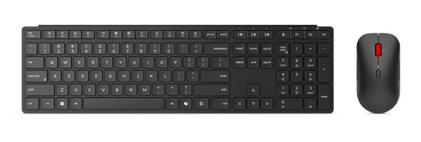 NAL-4X31S04810 LENOVO Professional Wireless Multi-Mode Pro Keyboard & Mouse Combo Full-Size USB-A Dual Bluetooth 5.3 three-zone DPI US English 3YR WTY