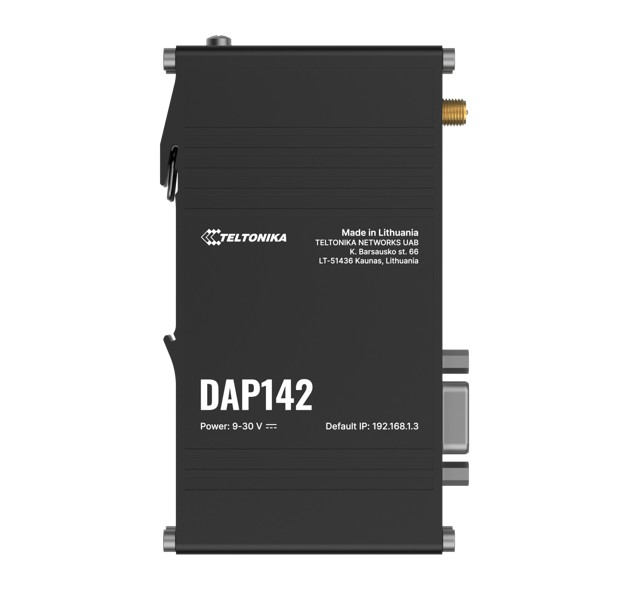 NHT-DAP142 Teltonika DAP142 Industrial Access Point with RS232 & Dual RJ45, Seamless Mesh Wi-Fi 4, Passive PoE & DIN-rail Ready, PSU excluded