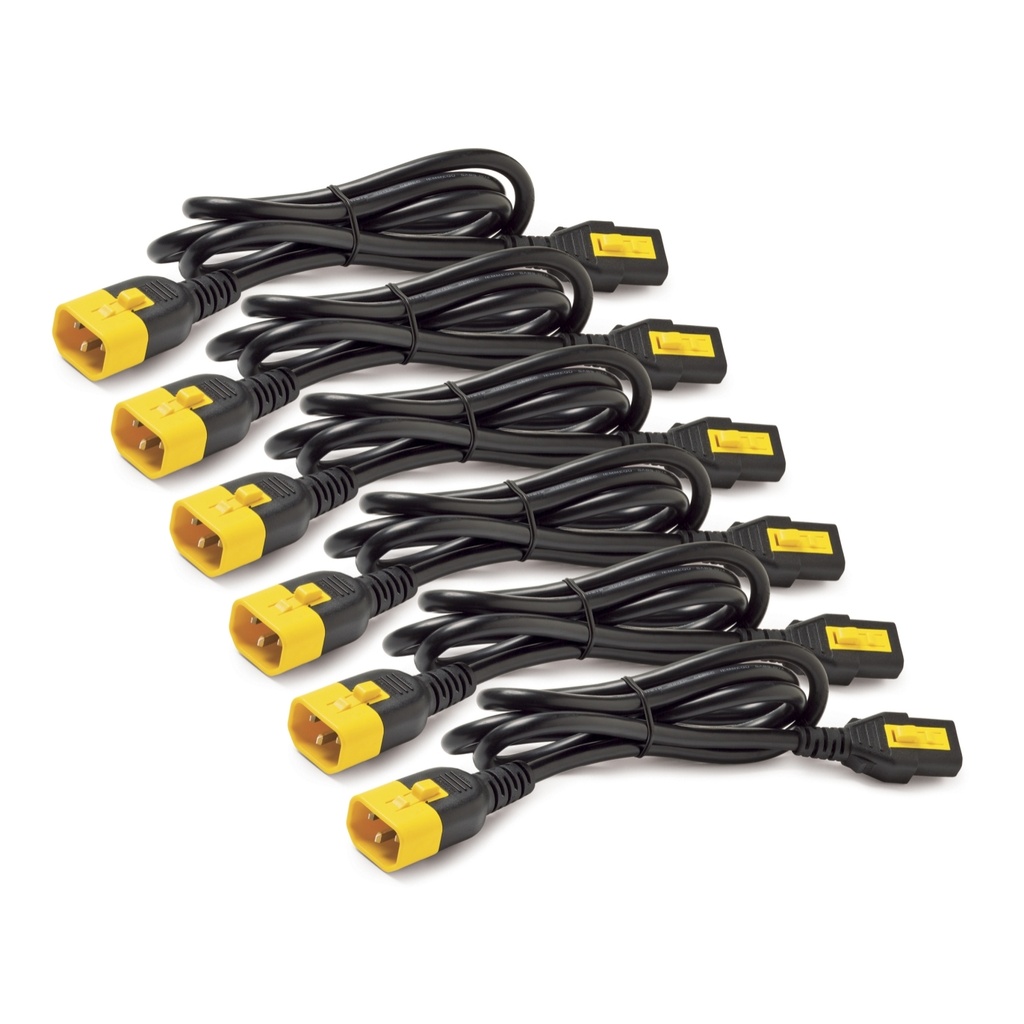 APC Locking Power Cord Kit, C13 to C14, 1.2M Length, 6 Pack